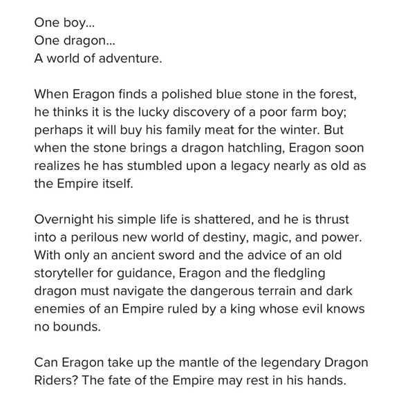 🍭 3/$10 Christopher Paolini: Eragon- The Inheritance Cycle #1 (Paperback) - Picture 4 of 4